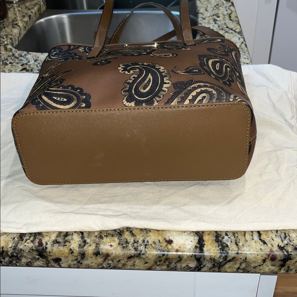 Michael Kors Brown Paisley Tote Bag - Picture 3 of 6